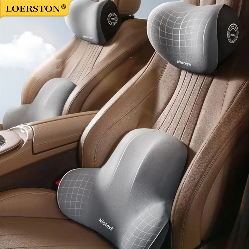 Memory Foam Car Neck Pillow Lumbar Support - رغوة الذاكرة سيارة الرقبة وسادة سيارة