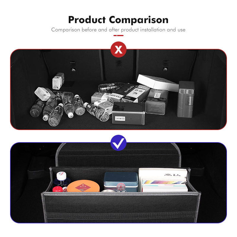 منظم صندوق السيارة القابل للطي - مراجعة Car Trunk Organizer Foldable Storage Box وسعره