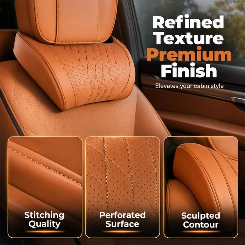 وسادة ظهر عالمية للسيارة من جل - مراجعة Memory Foam Car Neck Pillow Lumbar Support وسعره