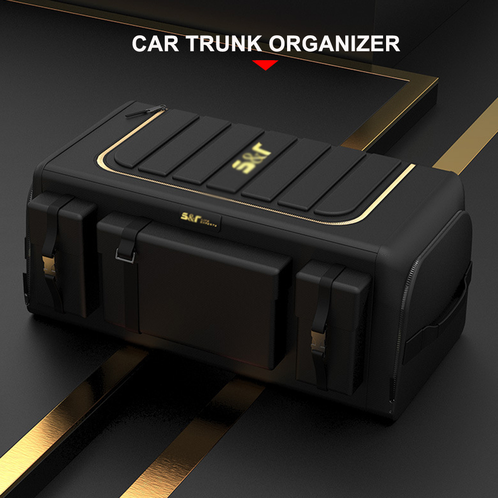 العالمي سيارة جذع المنظم 70L ص - مراجعة Car Trunk Organizer Foldable Storage Box وسعره